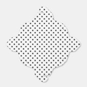 Polka dot zwart-wit bruiloft bedankdoosjes (Uitgevouwen)