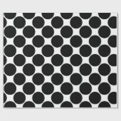 Polka Dot (Zwart & Wit)  Cadeaupapier (Vlak)