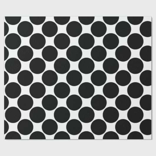 Polka Dot (Zwart & Wit)  Cadeaupapier (Vlak)