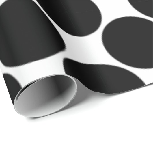 Polka Dot (Zwart & Wit)  Cadeaupapier (Rol Hoek)