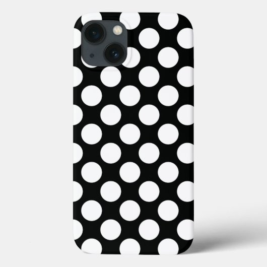 Polka Dot (zwart & wit) Elke maat  Case-Mate iPhone Case (Achterkant)