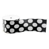 Polka Dot (zwart & wit) Elke maat |  Grosgrain Lint (Spoel)