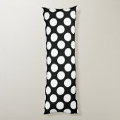 Polka Dot (zwart & wit) Elke maat Lichaamskussen (Achterkant (Verticaal))
