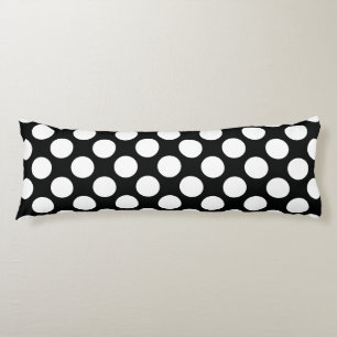Polka Dot (zwart & wit) Elke maat Lichaamskussen