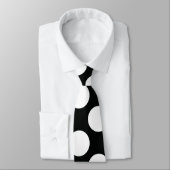 Polka Dot (zwart & wit) Elke maat  Stropdas (Gebonden)