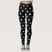 POLKA DOT ZWARTE LEGGINGS (Voorkant)