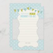 Polka Dota en Chevron Baby shower Advice Kaart (Voorkant / Achterkant)