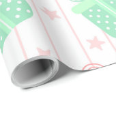 Polka DotGreen en Roze Cadeaus Cadeaupapier (Rol Hoek)