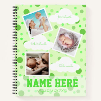 Polka Dots 1e verjaardag Baby Milestone Guest Book Notitieboek