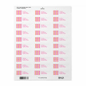 Polka Dots Adreslabel (roze / Sinaasappel) Etiket (Full Sheet)