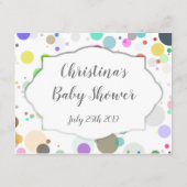 Polka Dots Advice for ma-to-be Baby shower Informatiekaartje (Achterkant)