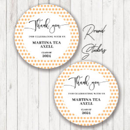 Polka Dots Afstuderen Ronde Sticker