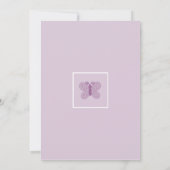 Polka Dots and Butterfly Lavender Baby shower Kaart (Achterkant)