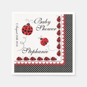 Polka Dots and Cute Ladybugs Paper Party Napkins Servet