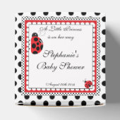 Polka Dots and Cute Ladybugs Party Favor Box Bedankdoosjes (Bovenkant)