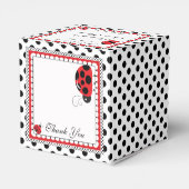 Polka Dots and Cute Ladybugs Party Favor Box Bedankdoosjes (Achterkant)
