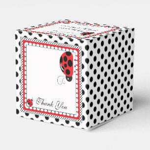 Polka Dots and Cute Ladybugs Party Favor Box Bedankdoosjes