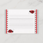 Polka Dots and Cute Ladybugs Words of Advice Advieskaart (Achterkant)
