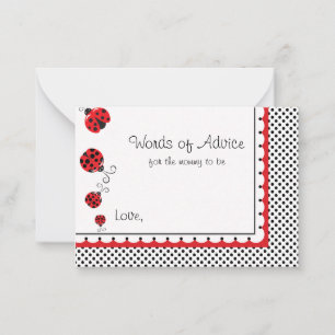 Polka Dots and Cute Ladybugs Words of Advice Advieskaart