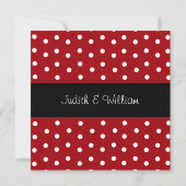 Polka Dots and Dachshunds Wedding Invitation Kaart (Achterkant)
