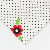 Polka Dots and Flowers Personalized Fleece Blanket Deken (Hoek)