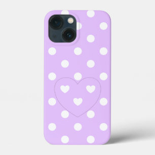 Polka Dots and Hearts 2 - Lavender - schattige mei Case-Mate iPhone Case