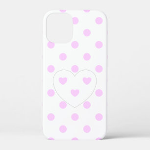 Polka Dots and Hearts 4 - White - schattig meisje Case-Mate iPhone Case