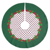 Polka Dots and Holly KerstTree Skirt Kerstboom Rok (Voorkant)