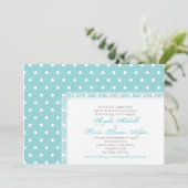 Polka Dots and Lace Wedding Invitation Kaart (Staand voorkant)