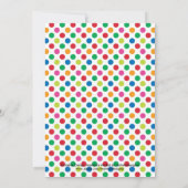 Polka Dots and Pet Afstuderen Invitation Kaart (Achterkant)