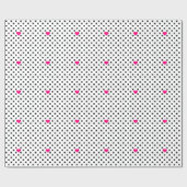 Polka Dots and Pink Hearts Cadeaupapier (Vlak)