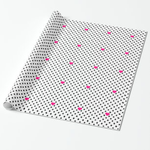 Polka Dots and Pink Hearts Cadeaupapier