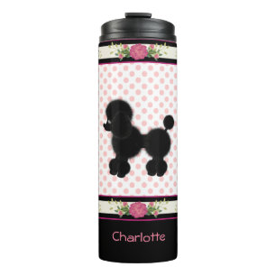 Polka Dots and Poodle  Thermal Tumbler Thermosbeker