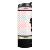 Polka Dots and Poodle  Thermal Tumbler Thermosbeker (Gedraaid links)