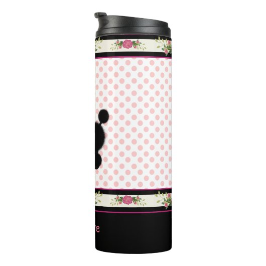 Polka Dots and Poodle  Thermal Tumbler Thermosbeker (Geroteerd rechts)