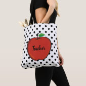 Polka Dots and Red Apple Canvas tassen (Dichtbij)
