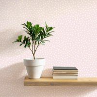 Polka Dots and Spots Cream op Blush Pink