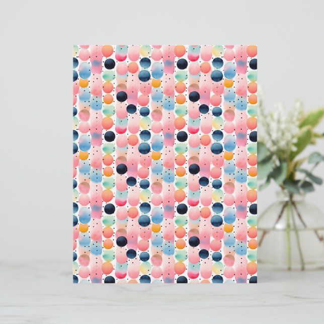 Polka Dots and Stripes 13 Roze Blauw (Staand voorkant)