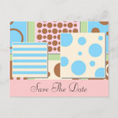 Polka Dots and Stripes Baby shower Uitnodiging (Voorkant)