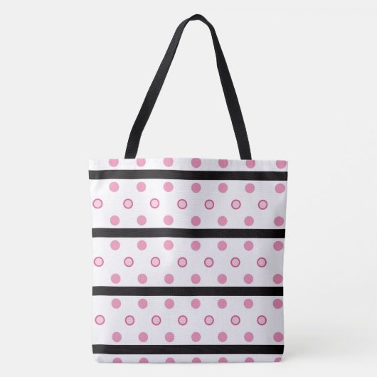 Polka Dots and Stripes Tote Bag (Voorkant)