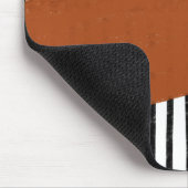 Polka Dots and Stripes (zwart/wit/verbrand sinaasa Muismat (Hoek)