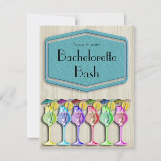 Polka Dots and Trendy Tropical Umbrella Drink Kaart (Voorkant)