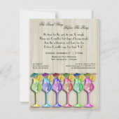 Polka Dots and Trendy Tropical Umbrella Drink Kaart (Achterkant)