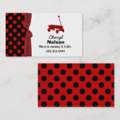 Polka Dots and Wagon Mammie Card Contactkaartje (Voorkant / Achterkant)