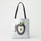 Polka Dots Apple Teachers Canvas tas (Voorkant)