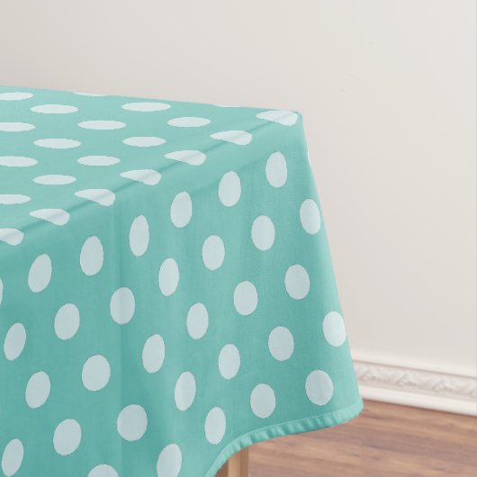 Polka Dots Aqua Tafelkleed (Voorbeeld)