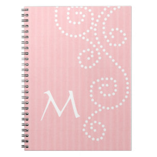 Polka Dots Art Monogrammed Notebook Notitieboek
