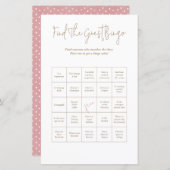Polka Dots Baby Guest Bingo Baby shower Game (Voorkant / Achterkant)