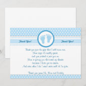 Polka Dots Baby shower Bedankt voor je blauwe jong (Voorkant / Achterkant)