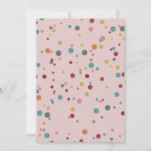 Polka Dots Baby Sprinkle Baby shower Kaart (Achterkant)